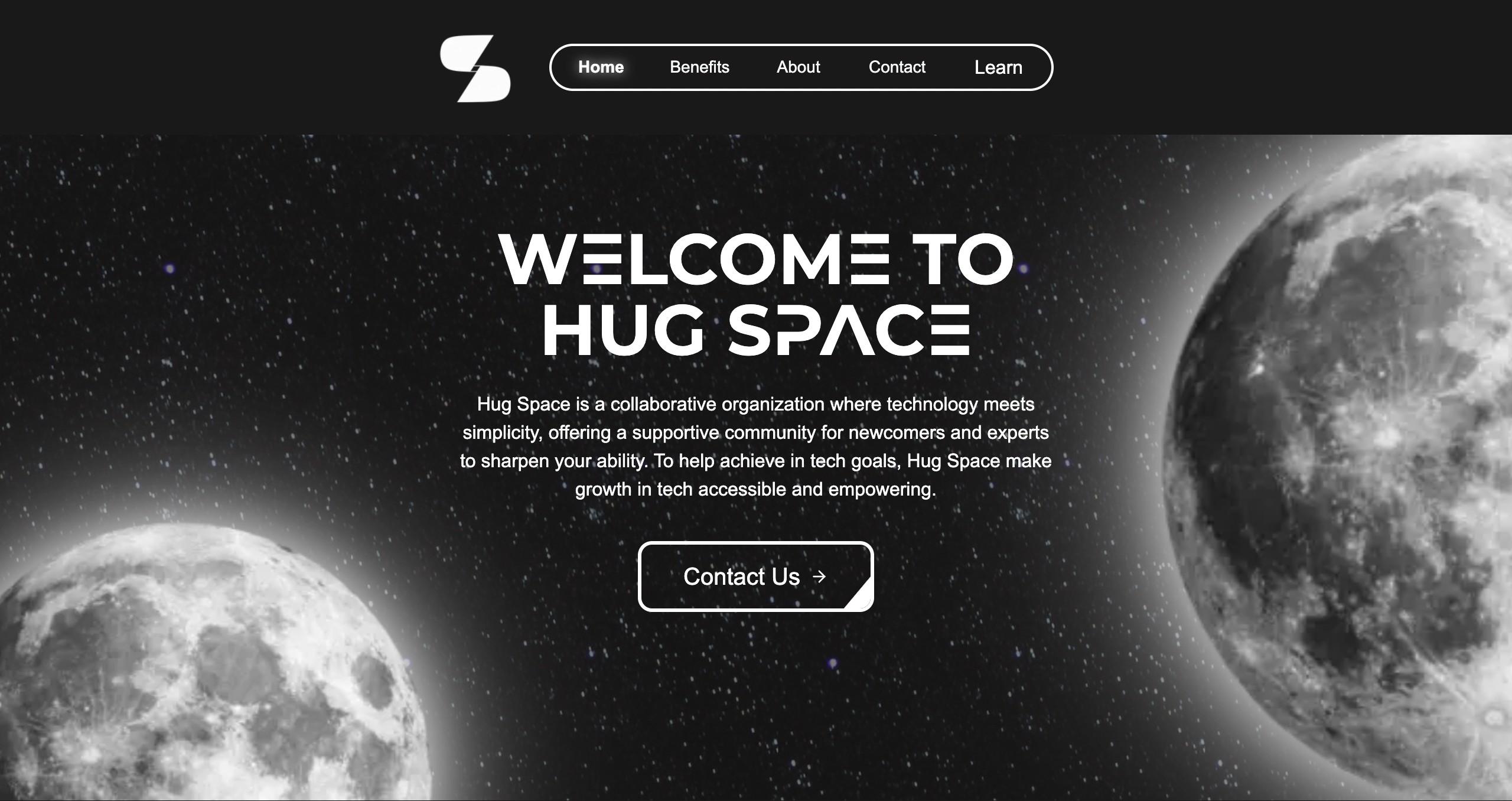 Hugspace Landing Page